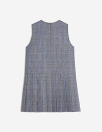 Mini Pleated Dress - Navy/Dutch Blue