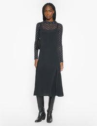 Long Slip Dress - Black