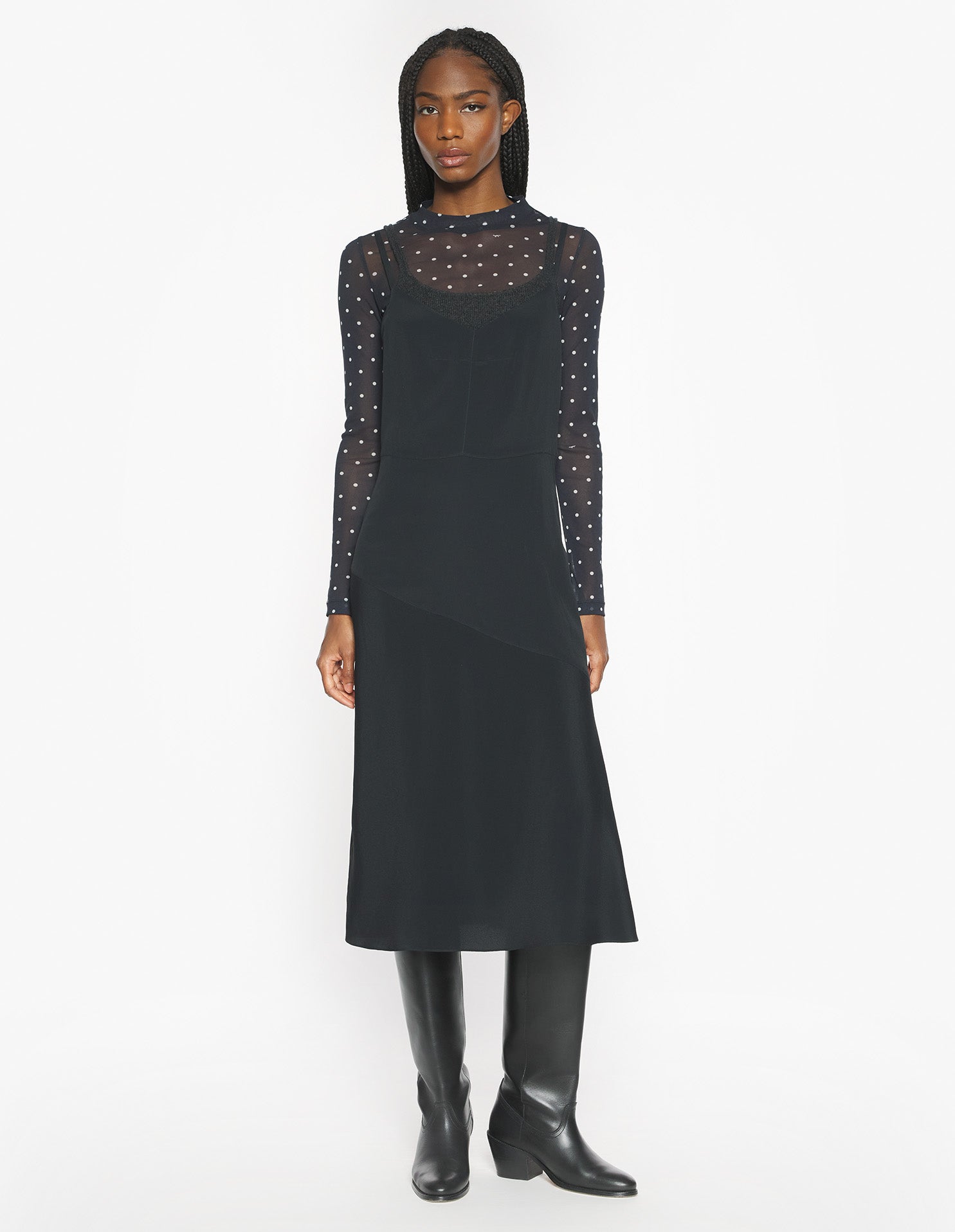 Long Slip Dress - Black