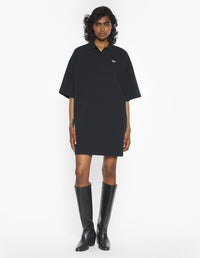 Baby Fox Oversize Polo Dress - Black