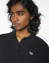 Baby Fox Oversize Polo Dress - Black
