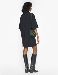Baby Fox Oversize Polo Dress - Black