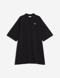 Baby Fox Oversize Polo Dress - Black