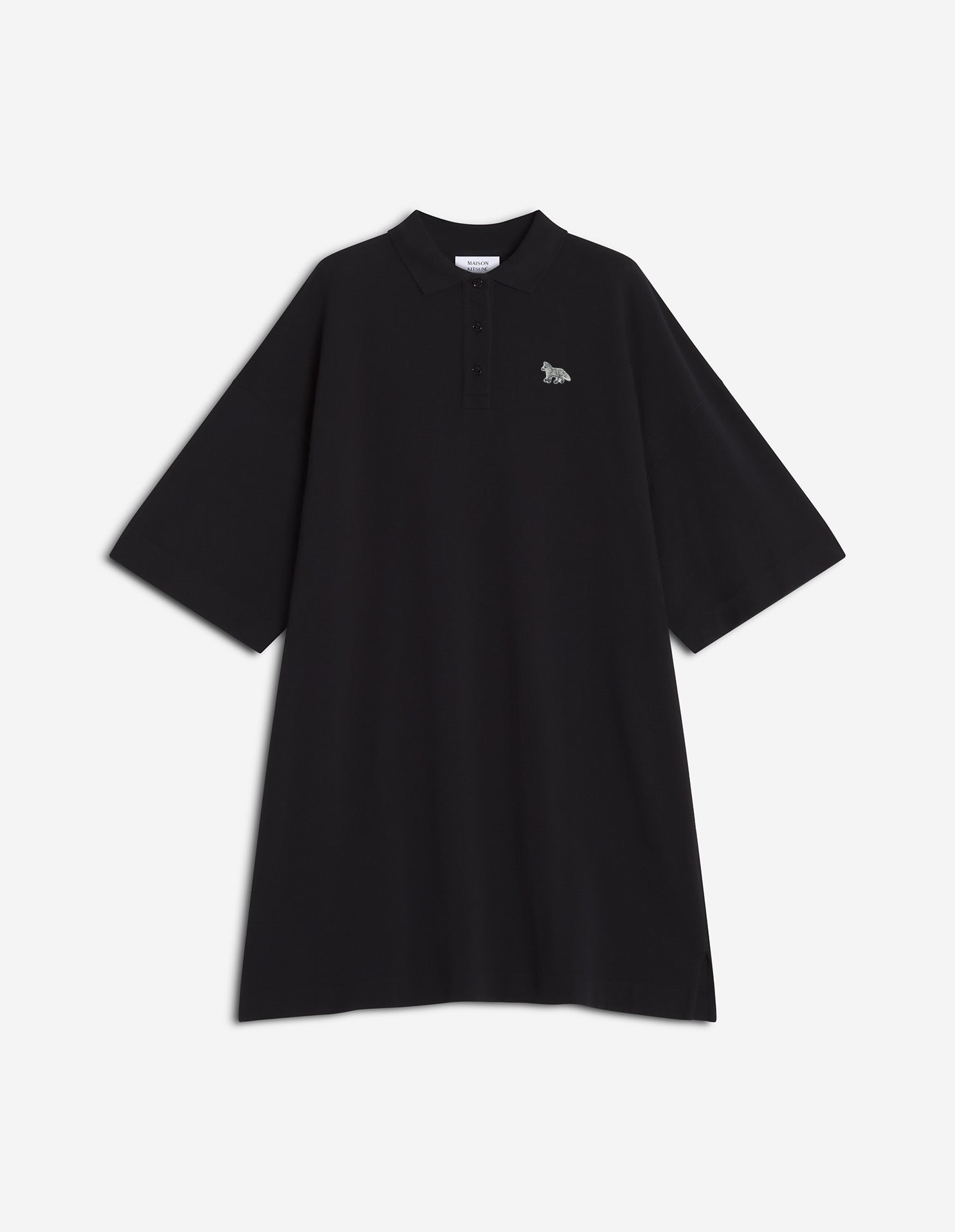 Baby Fox Oversize Polo Dress - Black