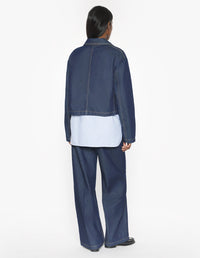 Veste courte en denim - Indigo