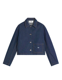 Veste courte en denim - Indigo