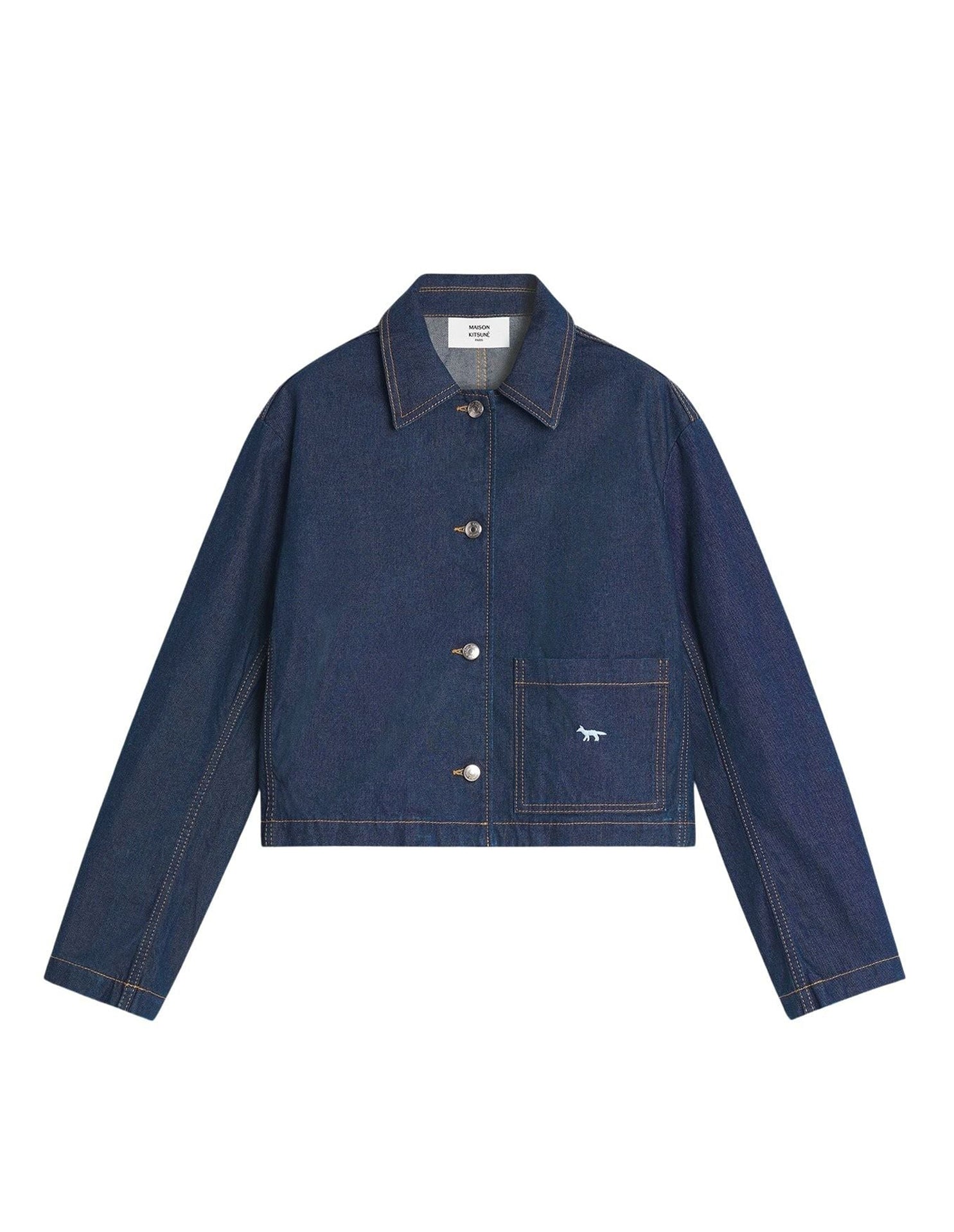 Veste courte en denim - Indigo
