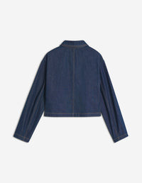 Veste courte en denim - Indigo