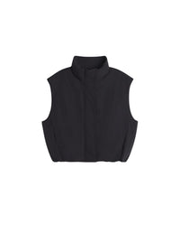 Sleeveless down jacket in water-repellent fabric - Black