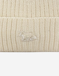 Wool hat with embroidered badge - Off-White