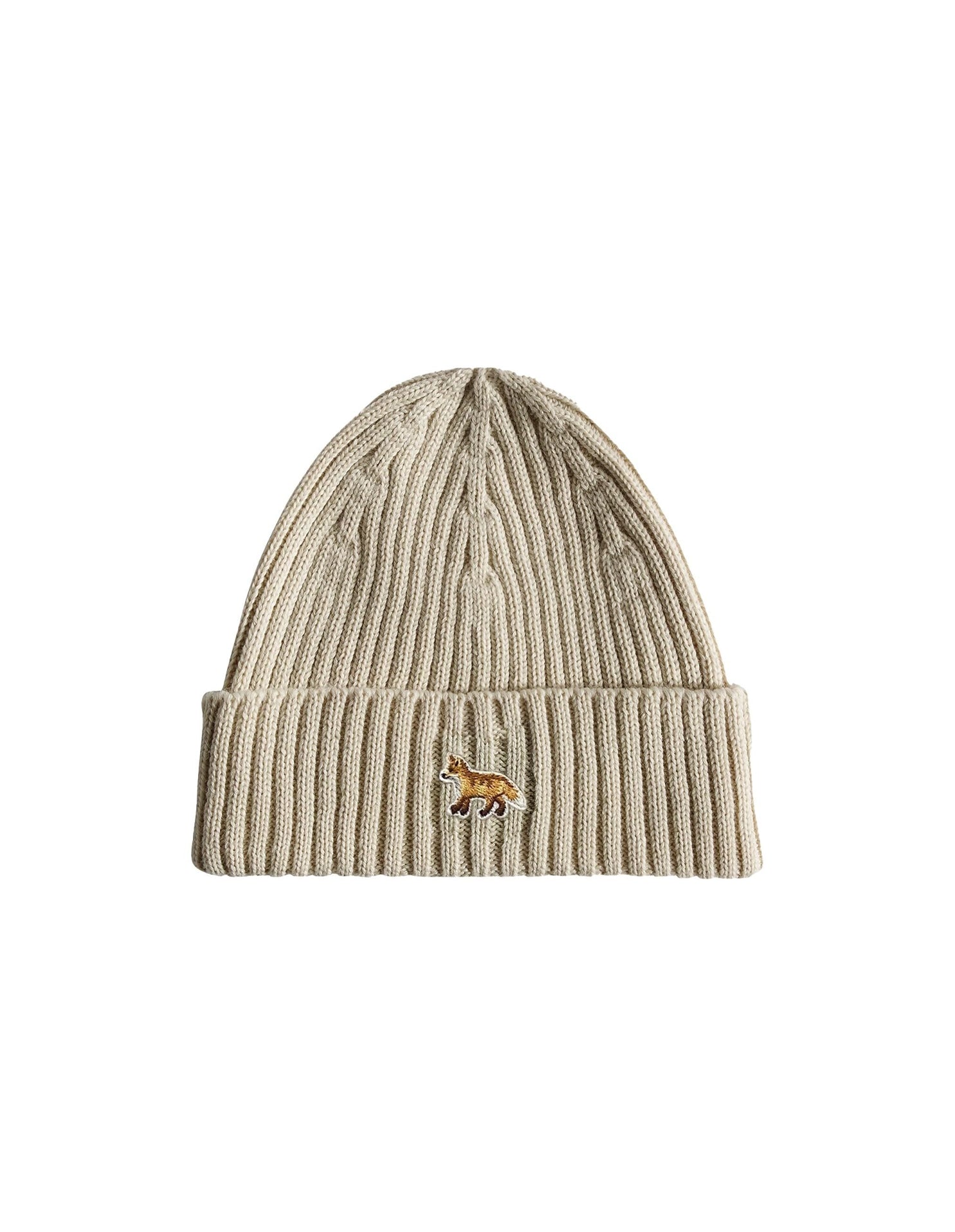 Hat with embroidered badge - Ecru