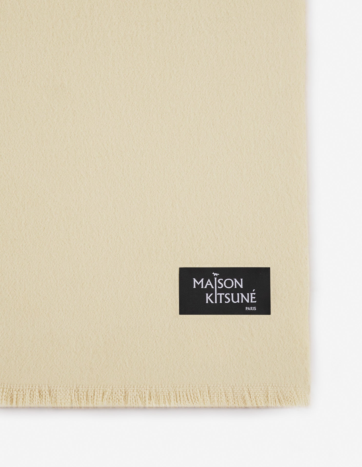 Fringed wool scarf - Safari