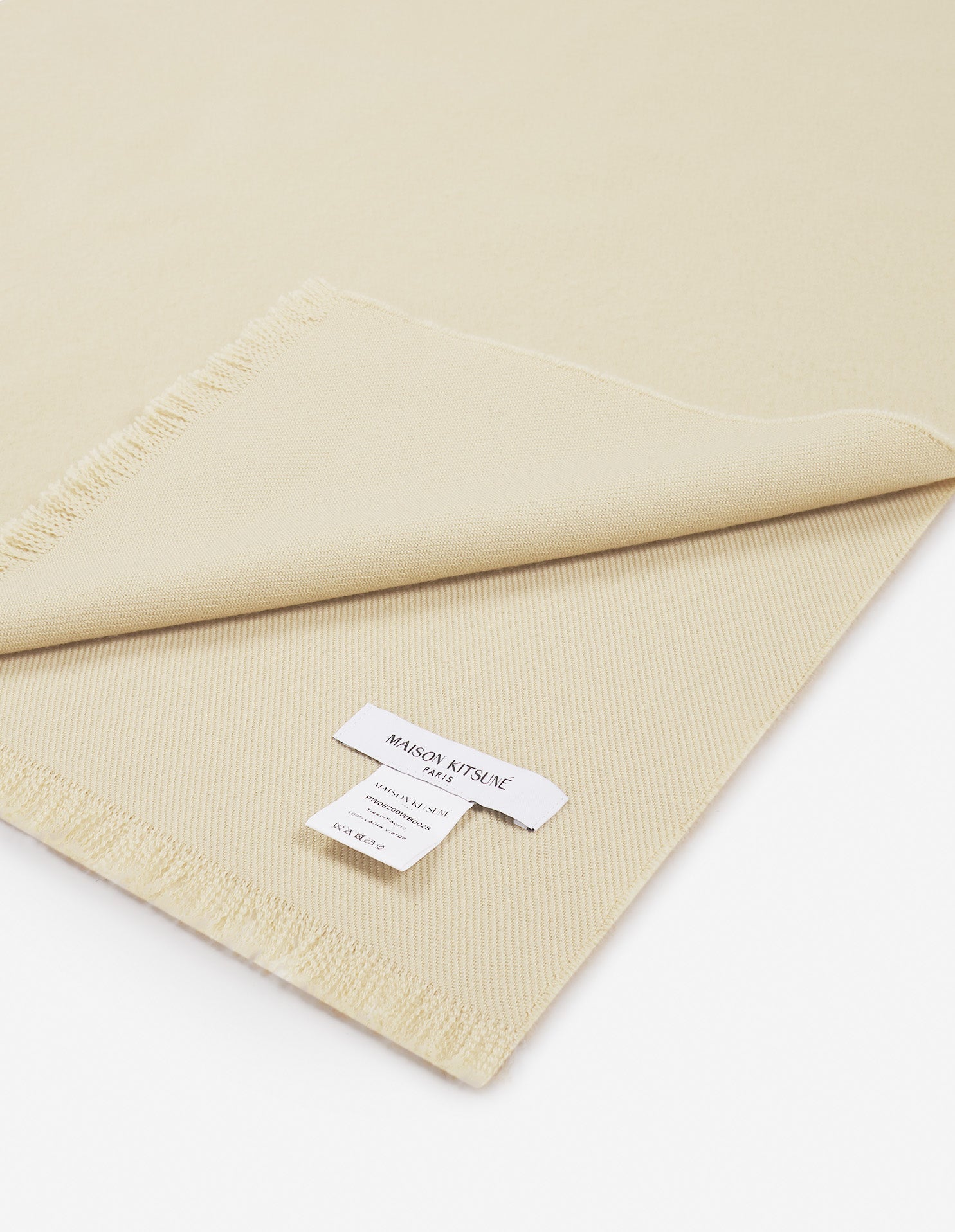 Fringed wool scarf - Safari