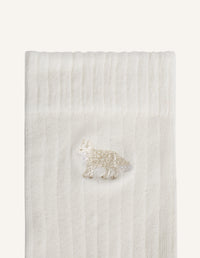 Baby Fox Socks - Eggnog