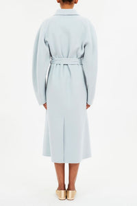 Manteau long Lisbeth ceinturé en laine - Slate