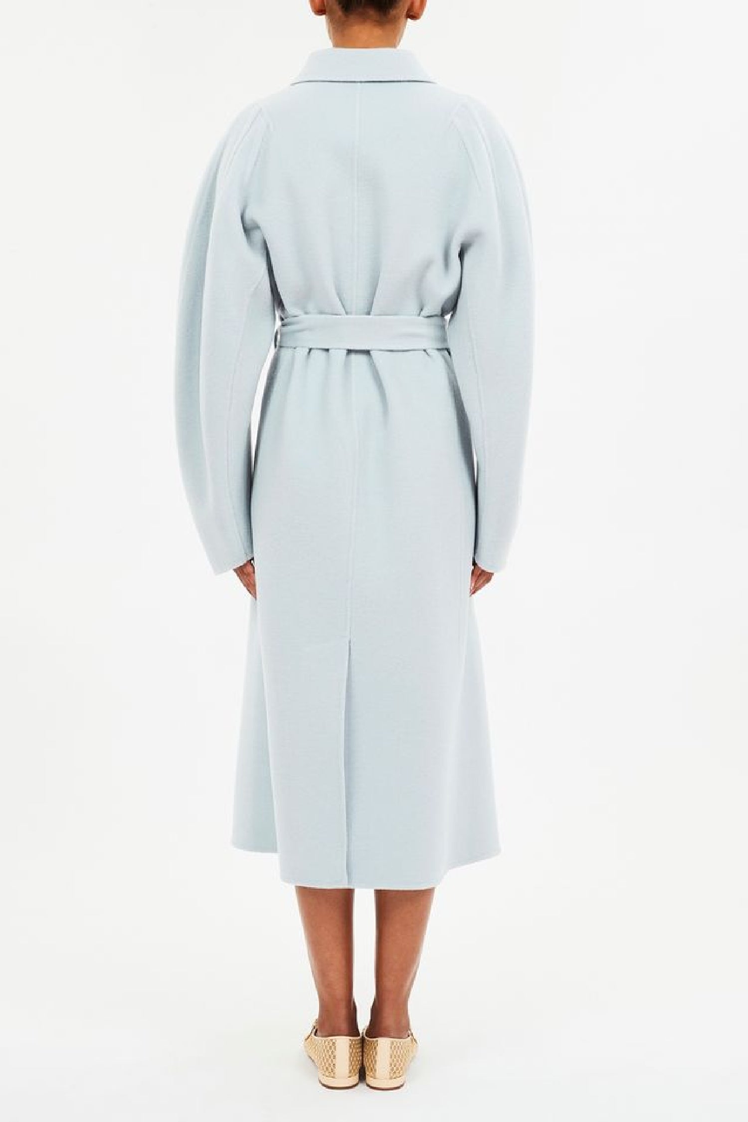 Manteau long Lisbeth ceinturé en laine - Slate