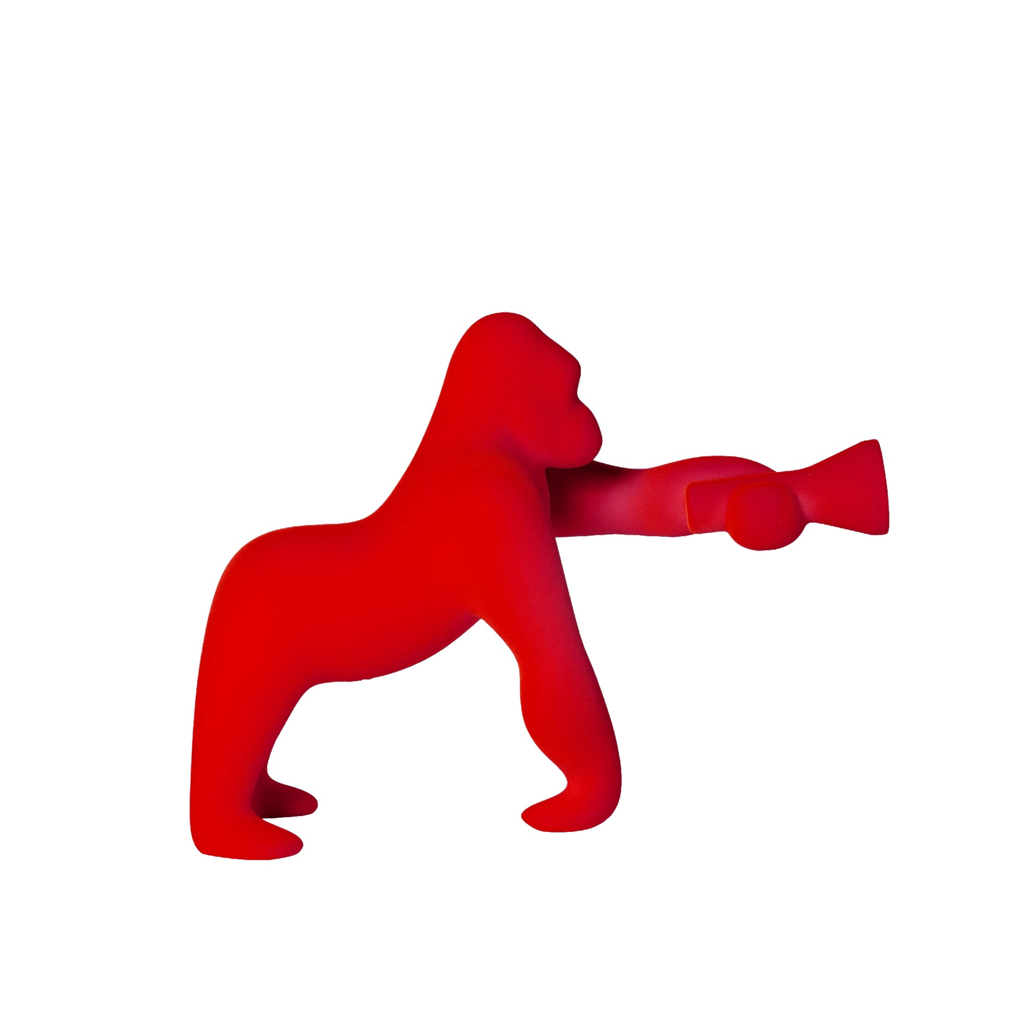 Kong XS lamp with velvet finish - Red