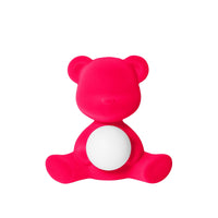 Teddy Girl LED lamp with velvet finish - Fuxia