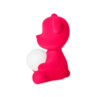 Teddy Girl LED lamp with velvet finish - Fuxia