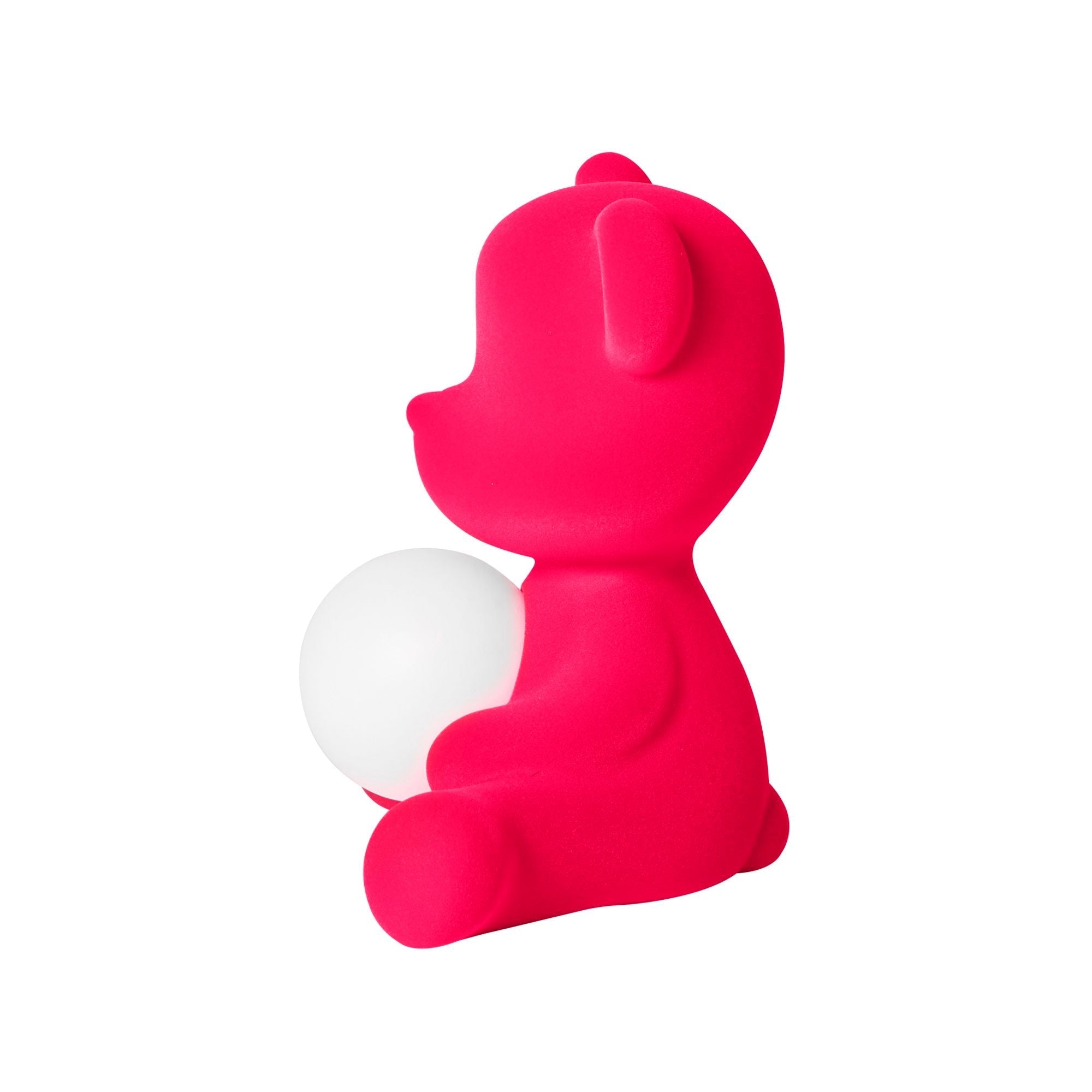 Teddy Girl LED lamp with velvet finish - Fuxia