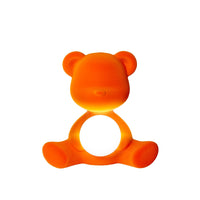 Teddy Girl LED lamp with velvet finish - Orange