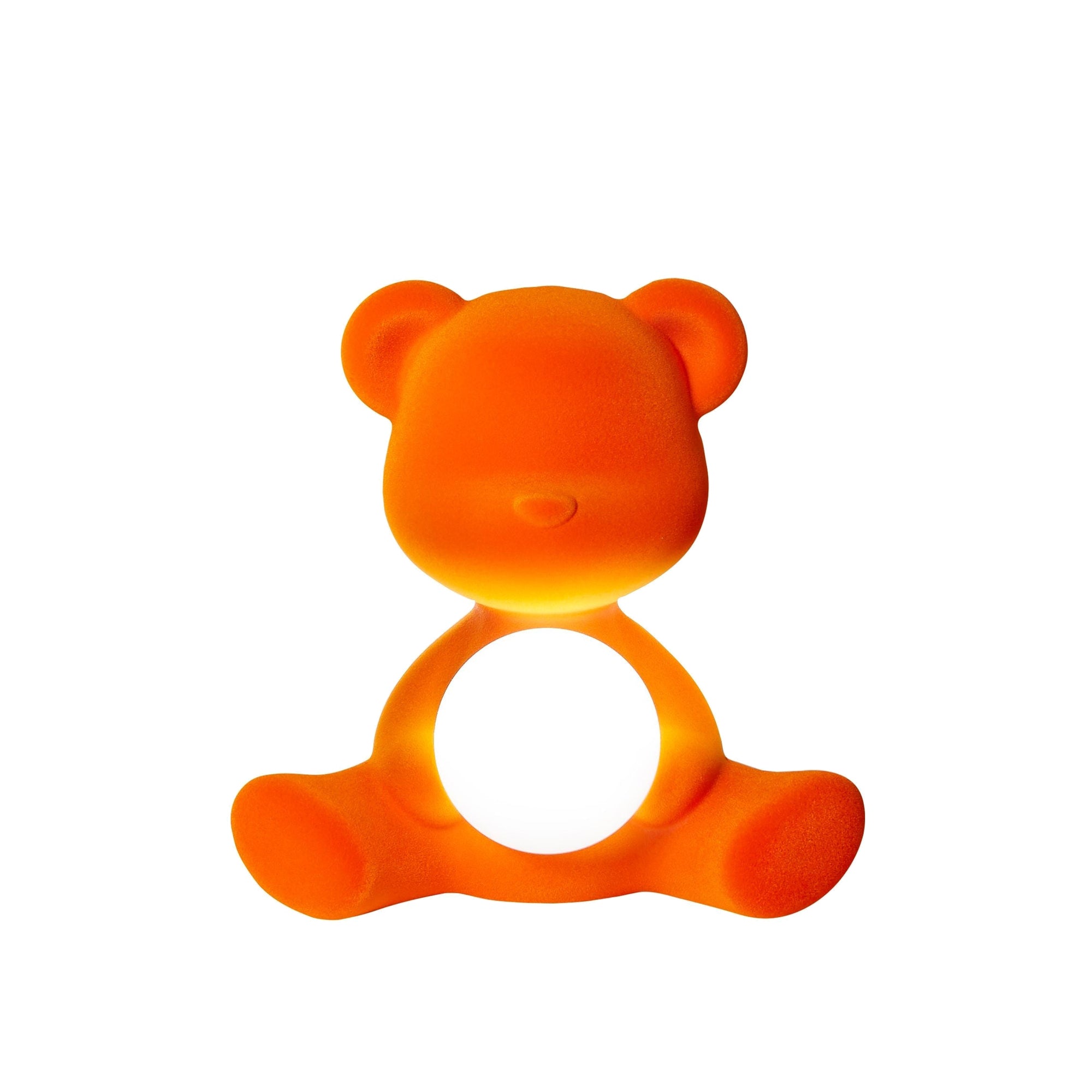 Teddy Girl LED lamp with velvet finish - Orange