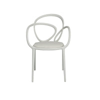 Set of 2 Loop chairs with cushions - White