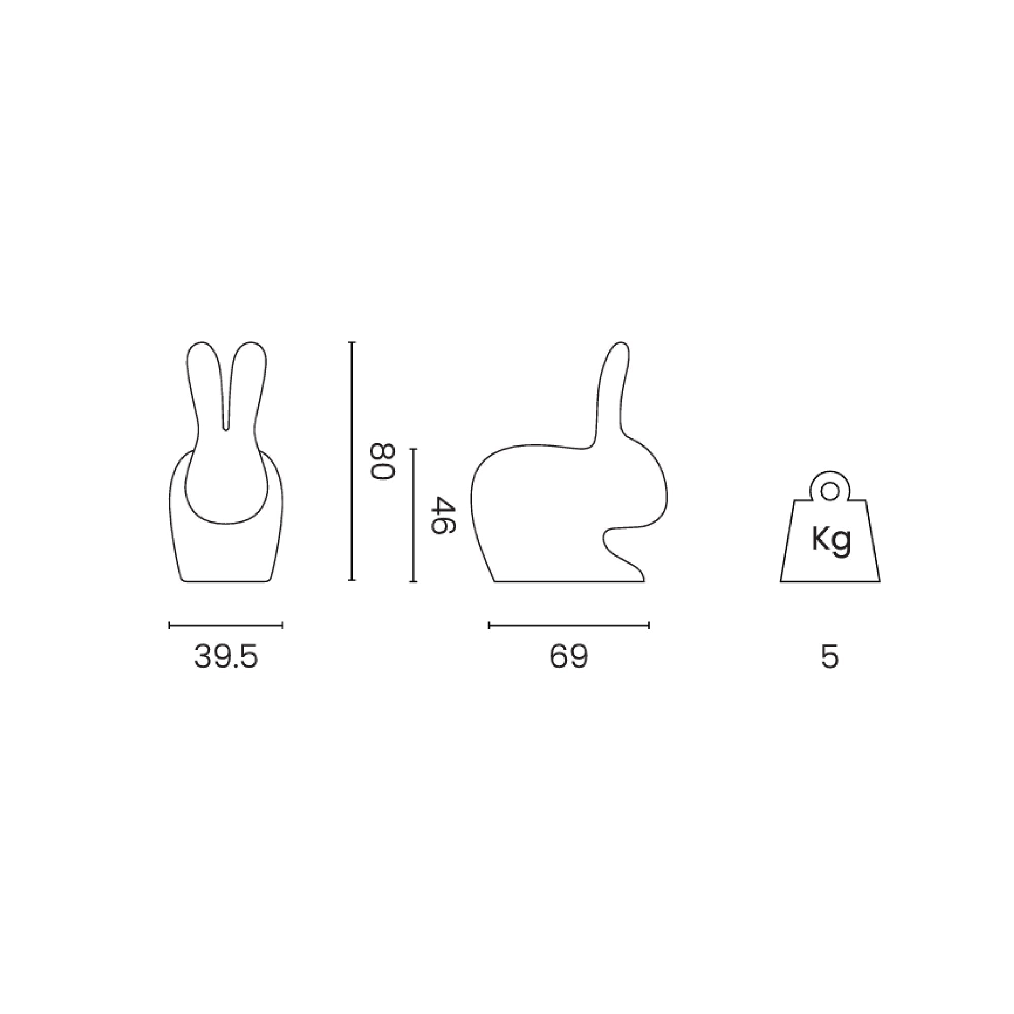 Rabbit chair - Blue Violet