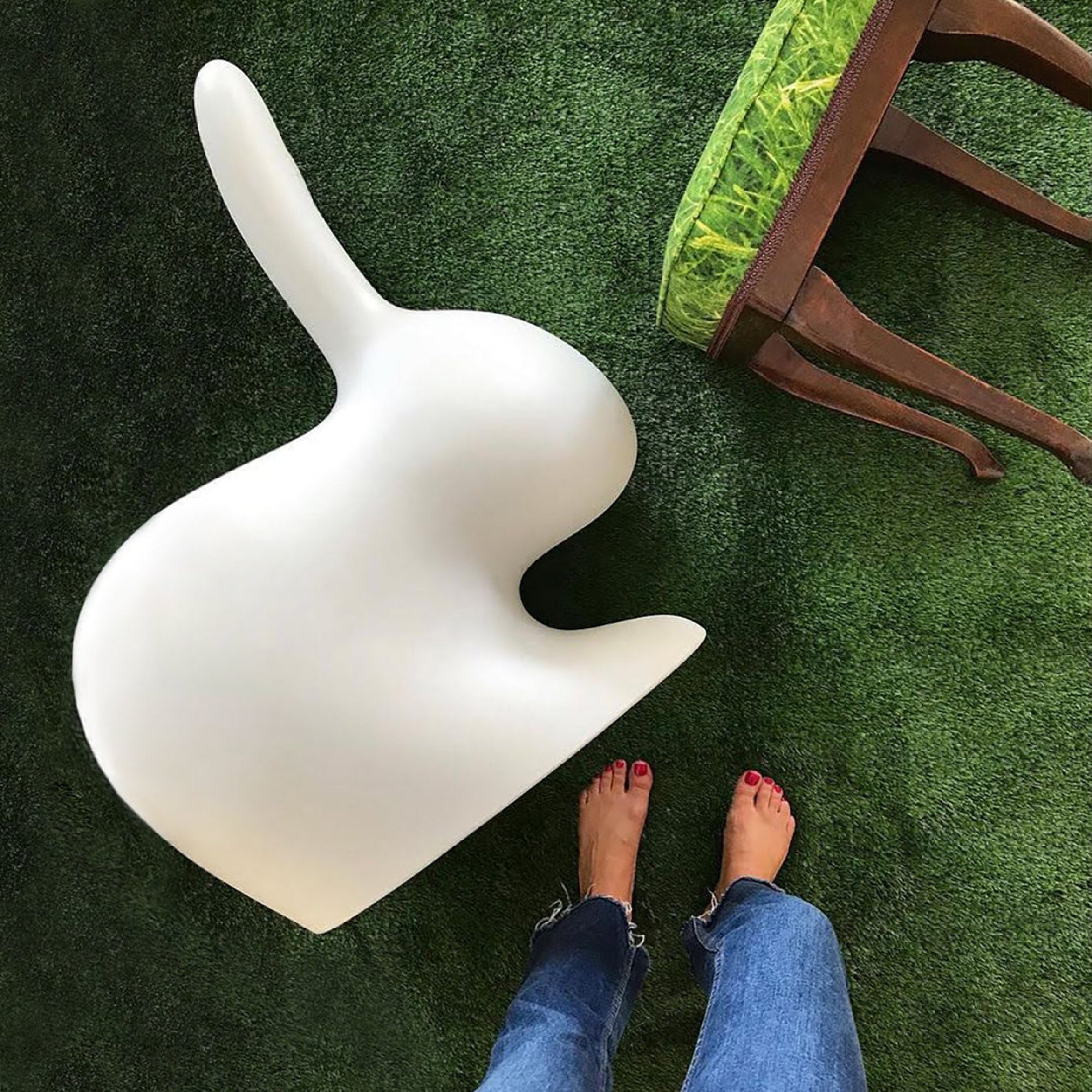 Chaise Rabbit - Dove Grey