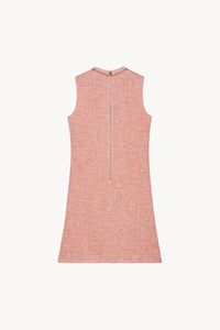 Robe en tweed sans manche - Abricot
