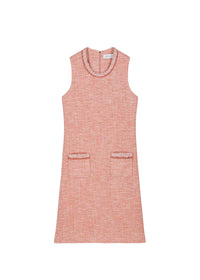 Robe courte sans manches - Abricot