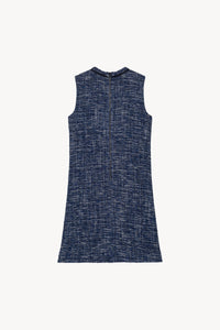 Robe en tweed sans manche - Marine