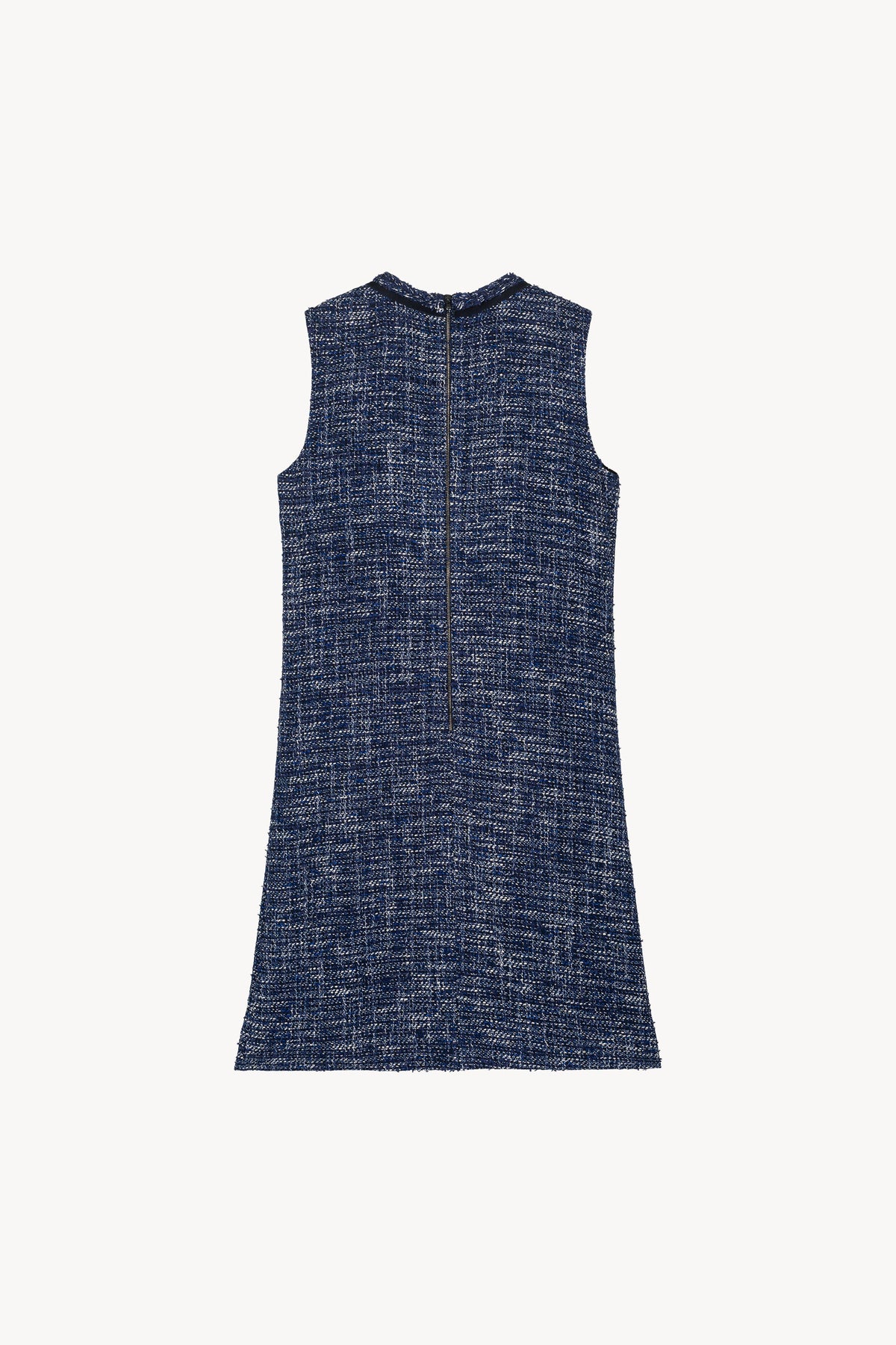 Robe en tweed sans manche - Marine