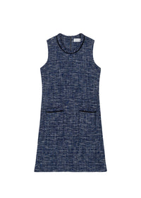 Robe courte sans manches - Marine