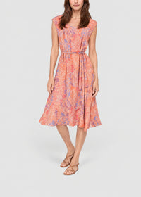 Robe sans manches ceinturée - Abricot