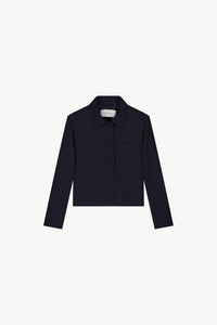 Veste courte col chemise - Marine