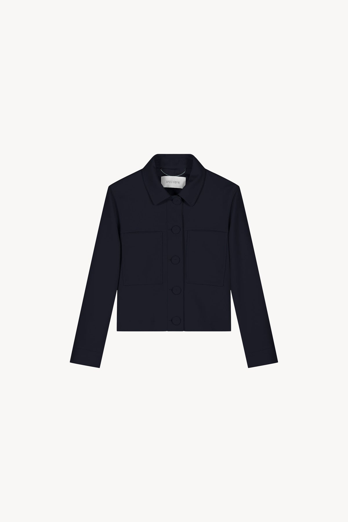 Veste courte col chemise - Marine