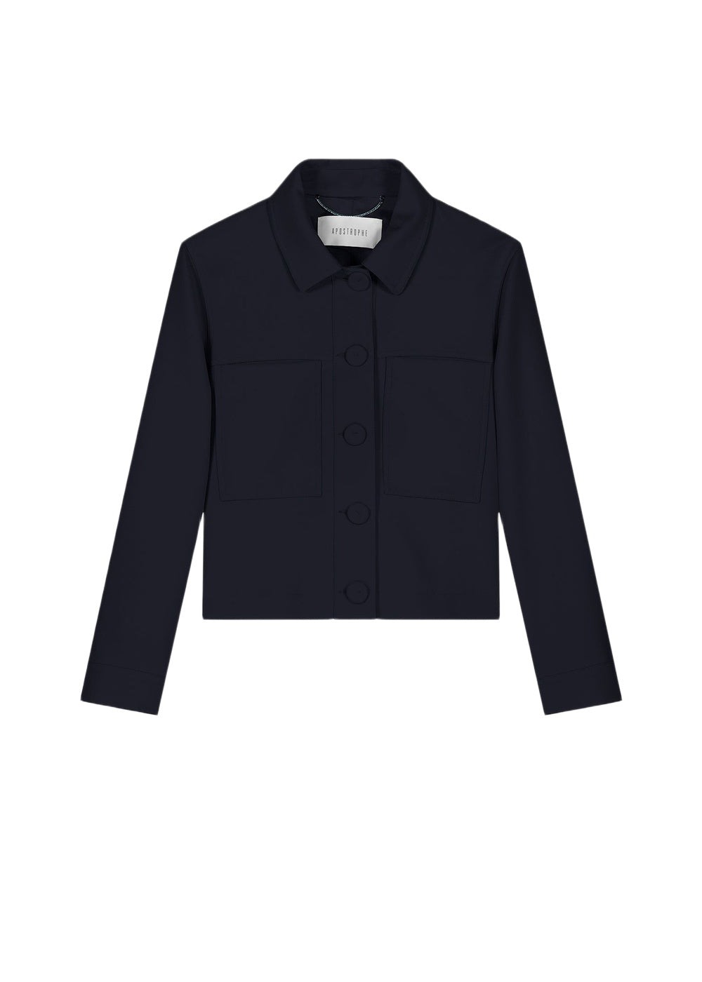 Short jacket with shirt collar - Navy