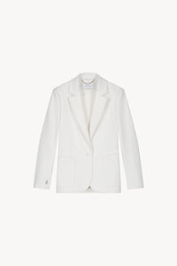 Veste longue poche plaque - Blanc Cassé