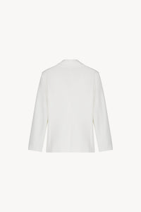 Veste longue poche plaque - Blanc Cassé