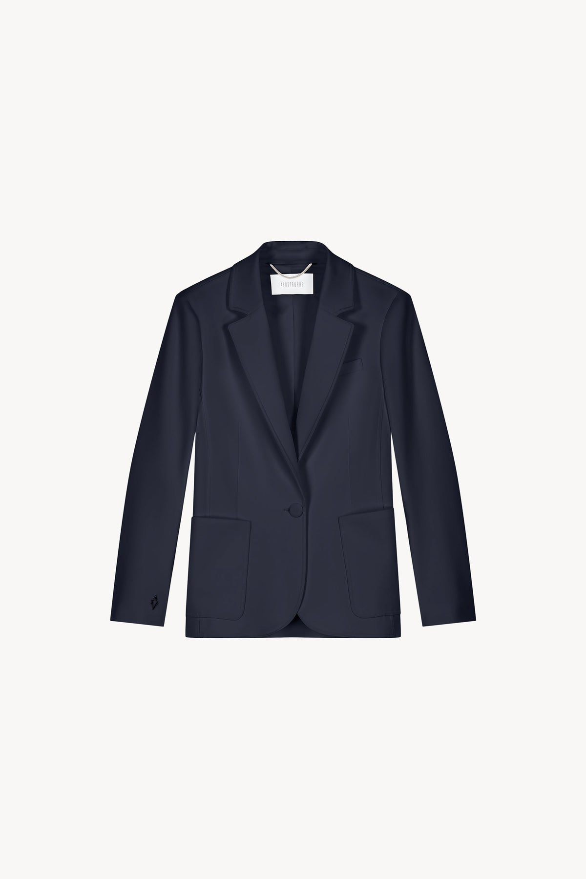 Veste longue poche plaque - Marine