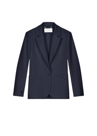 Blazer droit à bouton - Marine
