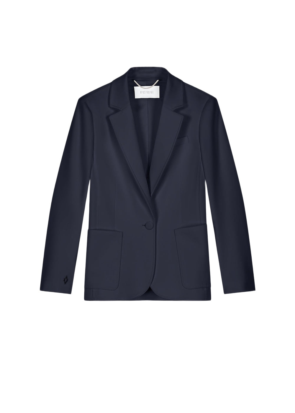 Blazer droit à bouton - Marine