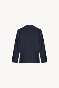 Veste longue poche plaque - Marine