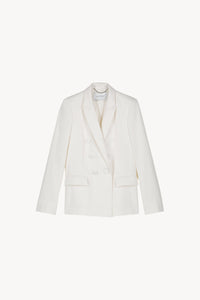 Veste croisee 6 boutons col - Blanc Optique