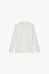 Veste croisee 6 boutons col - Blanc Optique