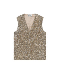 Sequinned sleeveless jacket - Matt Gold