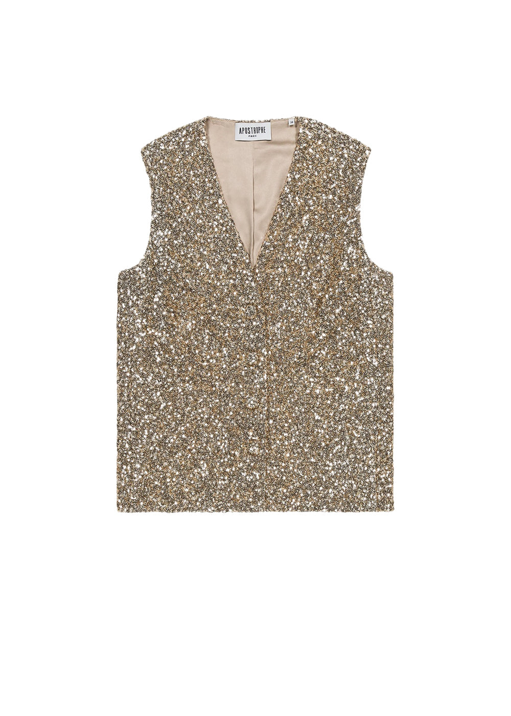 Sequinned sleeveless jacket - Matt Gold