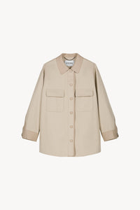 Manteau chemise court - Beige Moyen