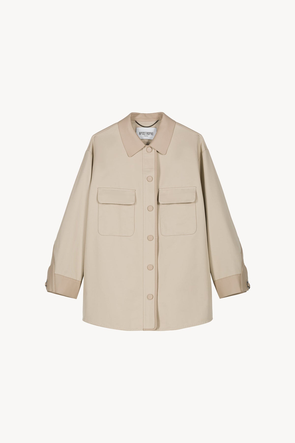 Manteau chemise court - Beige Moyen